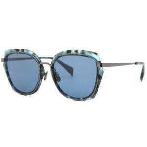 Yohji Yamamoto 5023-912 Navy Tort / Blue Lens Sunglasses